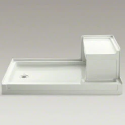 Kohler K-1979-NY Tresham 60" X 36" Single Threshold Left Hand Drain Shower Base With Integral Right Hand Seat - Dune