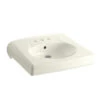 Kohler K-1997-4-96 Brenham Wall-Mount Lavatory With 4 In Centerset - Biscuit