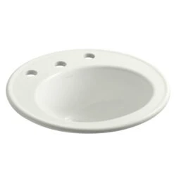 Kohler K-2202-8-NY Brookline 19" Diameter Drop-in Lavatory Sink With 8" Widespread Faucet Holes - Dune