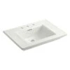 Kohler K-2269-8-NY Memoirs Stately Design 30 In Lavatory Pedestal Basin With 8 In Widespread Faucet Holes - Dune
