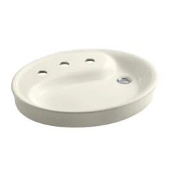 Kohler K-2354-8-96 Yin Yang Wading Pool Lavatory With 8 In Centers And Overflow - Biscuit