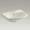 Kohler K-2363-4-96 Cimarron Pedestal Lavatory Basin With 4" Centers - Biscuit
