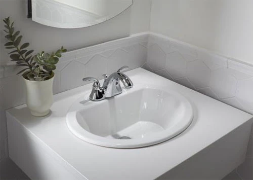 Kohler K-2699-4-0 Bryant Oval Self-Rimming Lavatory With 4" Centers - White 1 Kohler K-2699-4-0 Bryant Oval Self-Rimming Lavatory With 4" Centers - White