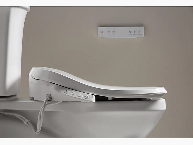 Kohler K-27142-CR-0 C3-430 Nightlight Heated Elongated Bidet Toilet Seat - White 7 Kohler K-27142-CR-0 C3-430 Nightlight Heated Elongated Bidet Toilet Seat - White - Image 7