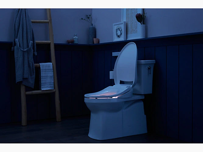 Kohler K-27142-CR-0 C3-430 Nightlight Heated Elongated Bidet Toilet Seat - White 3 Kohler K-27142-CR-0 C3-430 Nightlight Heated Elongated Bidet Toilet Seat - White - Image 3