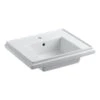 Kohler K-2757-1-0 Tresham 24" Lavatory Pedestal Basin With Single Faucet Hole - White