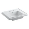 Kohler K-2757-4-0 Tresham 24" Lavatory Pedestal Sink Basin With 4" Centerset Faucet Holes - White