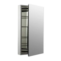 Kohler K-2936-PG-SAA Catalan 24-1/8"W X 36"H Aluminum Single Door Medicine Cabinet With 107 Degree Hinge - Satin Anodized Aluminum