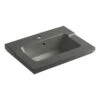 Kohler K-2979-1-58 Tresham One-Piece Surface And Integrated Lavatory With Single-Hole Faucet Drilling - Thunder Grey