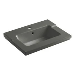 Kohler K-2979-1-58 Tresham One-Piece Surface And Integrated Lavatory With Single-Hole Faucet Drilling - Thunder Grey