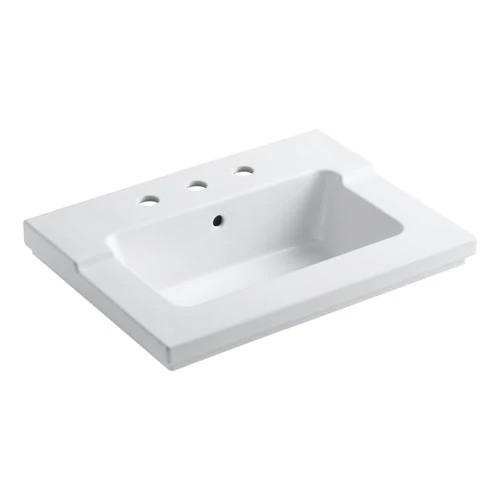 Kohler K-2979-8-0 Tresham One-Piece Surface And Integrated Lavatory With 8" Widespread Faucet Drilling - White 1 Kohler K-2979-8-0 Tresham One-Piece Surface And Integrated Lavatory With 8" Widespread Faucet Drilling - White