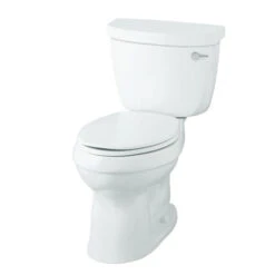 Kohler K-3589-RA-96 Cimarron Comfort Height Elongated Toilet With Class Five Technology And Right Hand Trip Lever, Less Seat - Biscuit (Pictured In White)