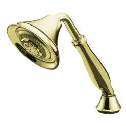 Kohler K-368-BN Forte Deck- Or Bath-Mount Handshower Holder With Hoses - Brushed Nickel (Pictured In French Gold)