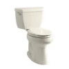 Kohler K-3713-47 Highline Classic Comfort Height Two Piece Elongated Toilet With Class Five Flush Technology And Left Hand Trip Lever - Almond