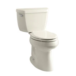 Kohler K-3713-47 Highline Classic Comfort Height Two Piece Elongated Toilet With Class Five Flush Technology And Left Hand Trip Lever - Almond