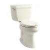 Kohler K-3713-96 Highline Classic Comfort Height Two Piece Elongated Toilet With Class Five Flush Technology And Left Hand Trip Lever - Biscuit