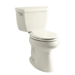 Kohler K-3713-96 Highline Classic Comfort Height Two Piece Elongated Toilet With Class Five Flush Technology And Left Hand Trip Lever - Biscuit