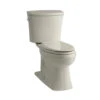 Kohler K-3754-G9 Kelston Comfort Height Two Piece 1.6 Gpf Elongated Toilet With AquaPiston Flush Technology And Left Hand Trip Lever - Sandbar