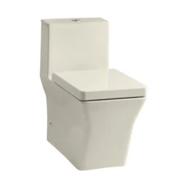 Kohler K-3797-47 Reve Comfort Height Skirted One Piece Elongated Dual Flush Toilet With Top Actuator - Almond