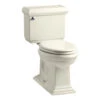 Kohler K-3816-47 Memoirs Comfort Height Two Piece Elongated 1.28 Gpf Toilet With Classic Design - Almond
