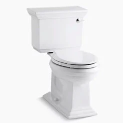 Kohler K-3817-RA-0 Memoirs Stately Comfort Height Two-piece Elongated 1.28 Gpf Chair Height Toilet With Right-Hand Trip Lever - White