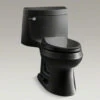 Kohler K-3828-7 Cimarron One Piece Elongated 1.28 Gpf Exposed Trap Toilet - Black
