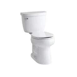 Kohler K-3887-0 Cimarron Comfort Height Two Piece Round Front 1.28 Gpf Toilet - White