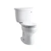Kohler K-3887-RA-47 Cimarron Comfort Height Two Piece Round Front 1.28 Gpf Toilet With Right Hand Trip Lever - Almond (Pictured In White)