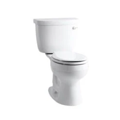 Kohler K-3887-RA-47 Cimarron Comfort Height Two Piece Round Front 1.28 Gpf Toilet With Right Hand Trip Lever - Almond (Pictured In White)