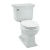 Kohler K-3933-96 Memoirs Comfort Height Two Piece Round Front 1.28 GPF Toilet With Stately Design - Biscuit (Pictured In White)
