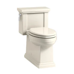 Kohler K-3981-47 Tresham Comfort Height Skirted One-Piece Compact Elongated 1.28 Gpf Toilet With Left Hand Trip Lever - Almond