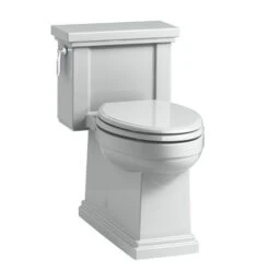 Kohler K-3981-95 Tresham Comfort Height Skirted One-Piece Compact Elongated 1.28 Gpf Toilet With Left Hand Trip Lever - Ice Grey