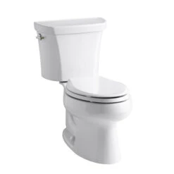 Kohler K-3988-0 Wellworth Two Piece Elongated Dual Flush Toilet With Left Hand Trip Lever - White
