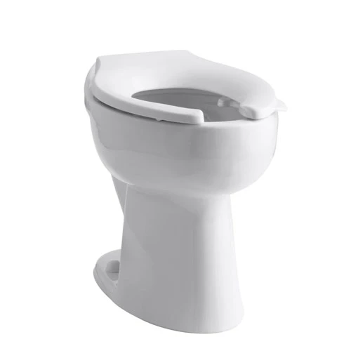 Kohler K-4367-L-0 Highcliff 1.28 Or 1.6 Gpf 17-1/2 In ADA Elongated Toilet Bowl With Rear Inlet And Bedpan Lugs - White 1 Kohler K-4367-L-0 Highcliff 1.28 Or 1.6 Gpf 17-1/2 In ADA Elongated Toilet Bowl With Rear Inlet And Bedpan Lugs - White