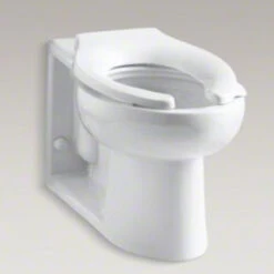 Kohler K-4398-0 Anglesey 1.6 Gpf Flushometer Valve Elongated Bowl With Integral Seat And Rear Inlet - White