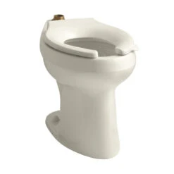 Kohler K-4405-47 Highline 1.28 GPF Flushometer Elongated Toilet Bowl, Requires Seat - Almond