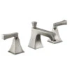 Kohler K-454-4V-BN Memoirs Widespread Lavatory Faucet W/Deco Lever Handles - Brushed Nickel