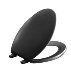 Kohler K-4659-7 Bancroft Traditional Elongated Closed Front Toilet Seat - Black