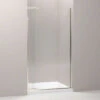 Kohler K-702012-L-BN Purist 39" X 72" Frameless Pivot Shower Door With 1/4" Thick Crystal Clear Glass - Brushed Nickel