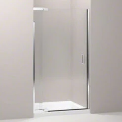 Kohler K-702013-L-SH Purist 42" X 72" Frameless Pivot Shower Door With 1/4" Thick Crystal Clear Glass - Bright Silver
