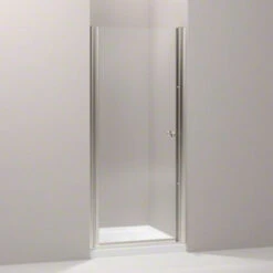 Kohler K-702402-L-MX Fluence 31-1/2" X 65-1/2" Frameless Pivot Shower Door With Crystal Clear Glass - Matte Nickel
