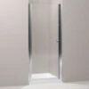 Kohler K-702402-L-SH Fluence 31-1/2" X 65-1/2" Frameless Pivot Shower Door With Crystal Clear Glass - Bright Silver