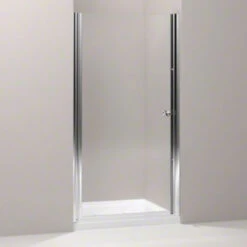 Kohler K-702410-L-SH Fluence 36-1/2" X 65-1/2" Frameless Pivot Shower Door With Crystal Clear Glass - Bright Silver