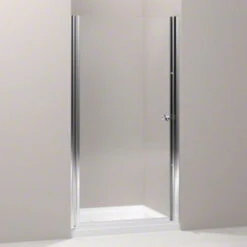 Kohler K-702414-L-SH Fluence 39" X 65-1/2" Frameless Pivot Shower Door With Crystal Clear Glass - Bright Silver