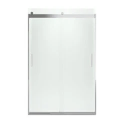 Kohler K-706008-D3-SH Levity 74" H X 44-5/8 - 47-5/8" W Sliding Shower Door With 1/4" Thick Frosted Glass And Blade Handles - Bright Silver