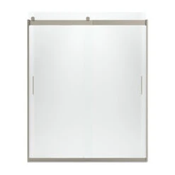 Kohler K-706009-D3-ABV Levity 74" H X 56-5/8 - 59-5/8" W Sliding Shower Door With 1/4" Thick Frosted Glass And Blade Handles - Anodized Brushed Bronze