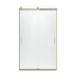 Kohler K-706011-L-ABV Levity 82" H X 44-5/8 - 47-5/8" W Sliding Shower Door With 3/8" Thick Crystal Clear Glass And Blade Handles - Anodized Brushed Bronze