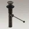 Kohler K-7114-2BZ Premier Pop-Up Drain Exposed Without Overflow - Oil Rubbed Bronze