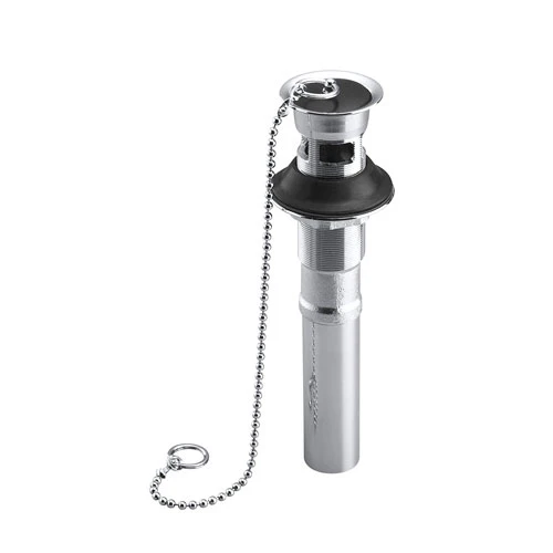 Kohler K-7128-A-CP Lavatory Sink Drain With Overflow And Rubber Stopper With Chain - Chrome 1 Kohler K-7128-A-CP Lavatory Sink Drain With Overflow And Rubber Stopper With Chain - Chrome