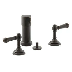 Kohler K-72765-4-2BZ Artifacts Widespread Bidet Faucet With Lever Handles - Oil Rubbed Bronze